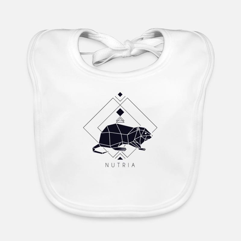 Nutria Polygon Biber Biberratte Sumpfbiber Nutria Baby Bio-Lätzchen