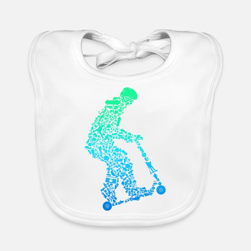 Scooter Roller Stunt E-Scooter Jungen Baby Bio-Lätzchen