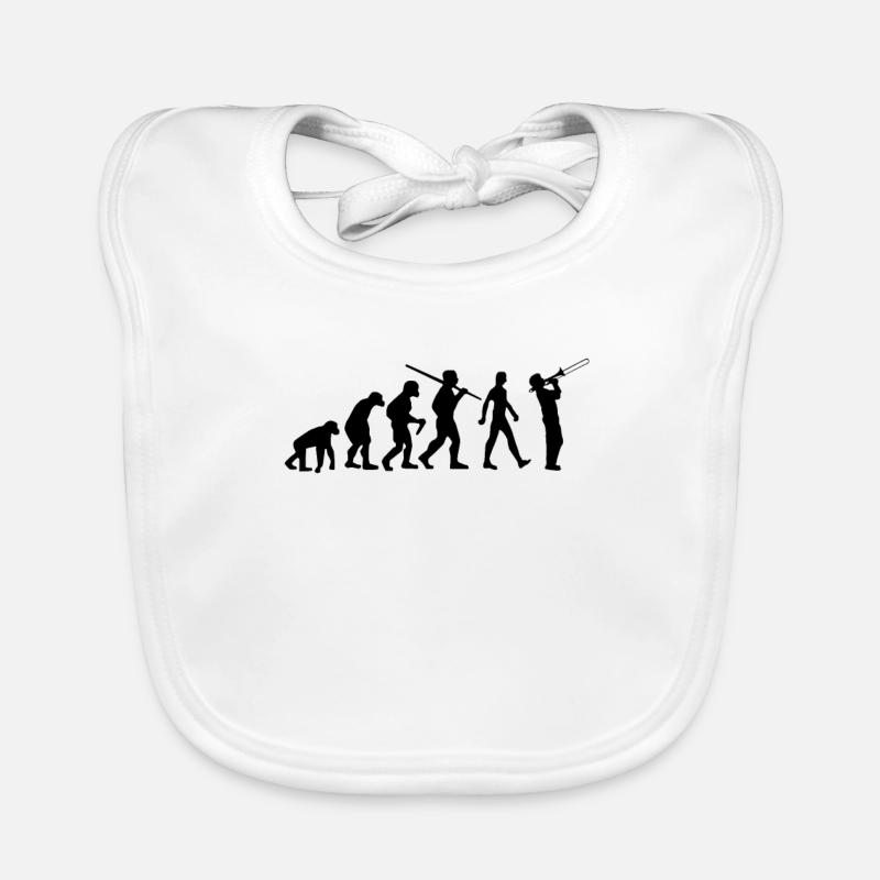 Trombone Evolution Trombonist Organic Baby Bibs