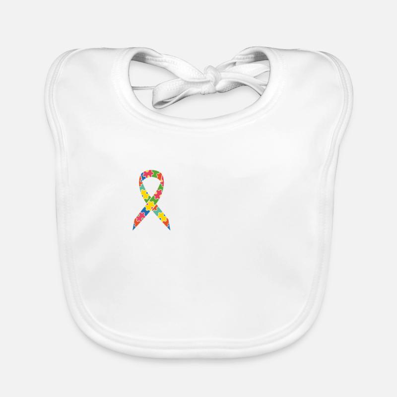 Autisme Conscience Boucle colorée Autist Bavoir bio Bébé