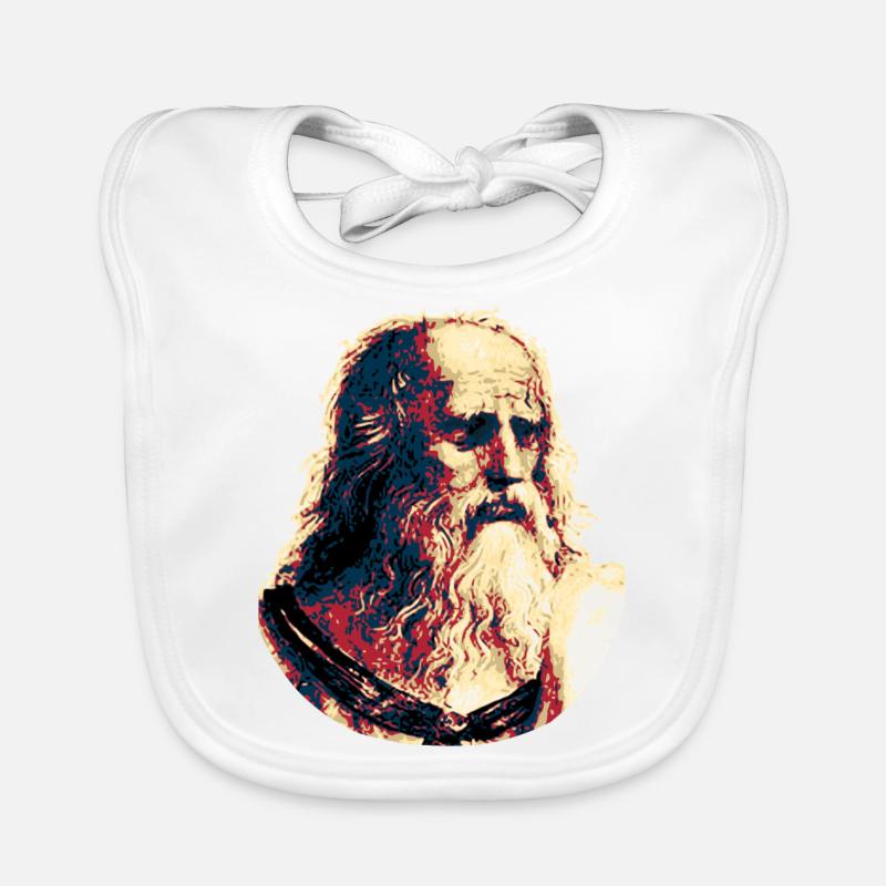 Platon - Bavoir bio Bébé - blanc