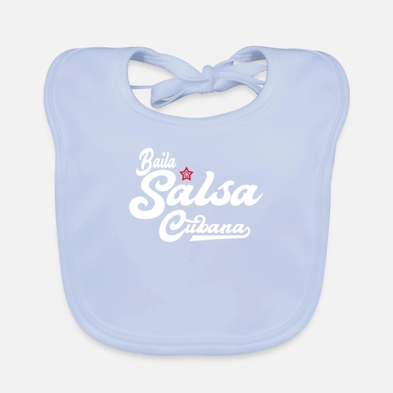 Baila Salsa Cubana Gift for Salsa Dancer Organic Baby Bibs