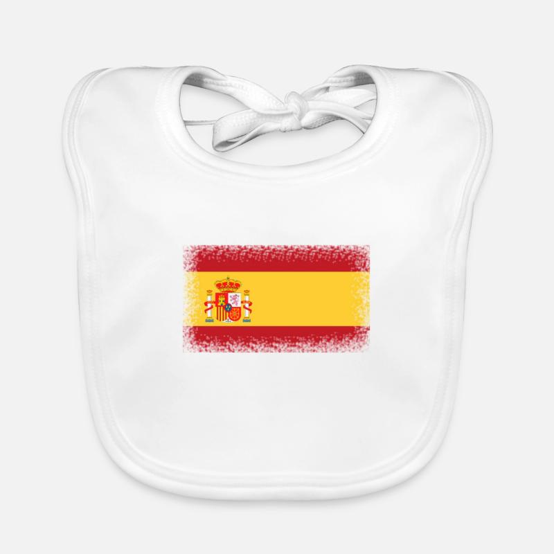 Espagne Drapeau Bavoir bio Bébé