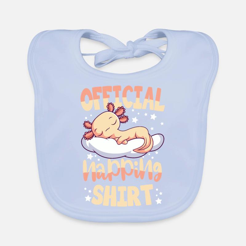 Axolotl Sleeping Shirt Gift Organic Baby Bibs