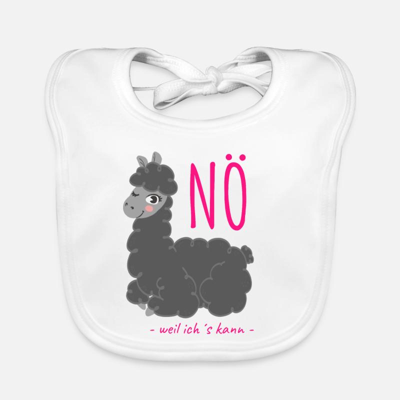 Lama NÖ because I can do it Organic Baby Bibs