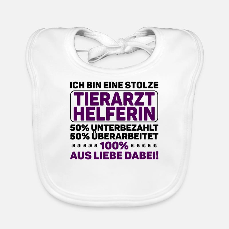 Tierarzthelferin Tierarzt Tierdoktor TFA Geschenk Baby Bio-Lätzchen