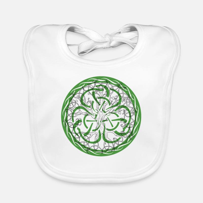 Celtic Irland Wikinger Keltisch Knoten Muster Baum Baby Bio-Lätzchen