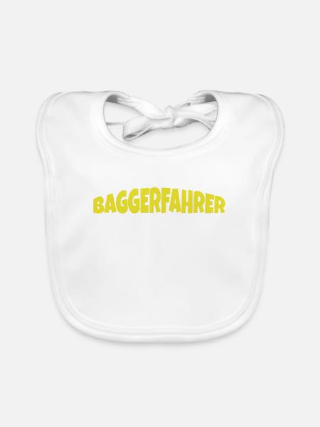 Nachwuchs Baggerfahrer Bagger Junge - Baby Bio-Lätzchen - Weiß