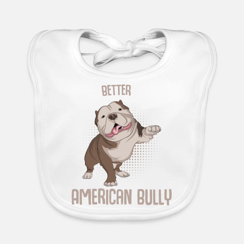 American Bully Hundehalter Geschenk Baby Bio-Lätzchen