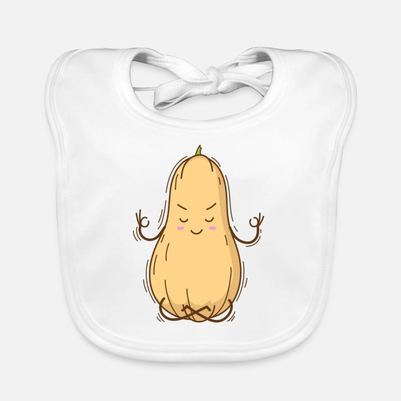 Butternut Pumpkin while meditating Organic Baby Bibs