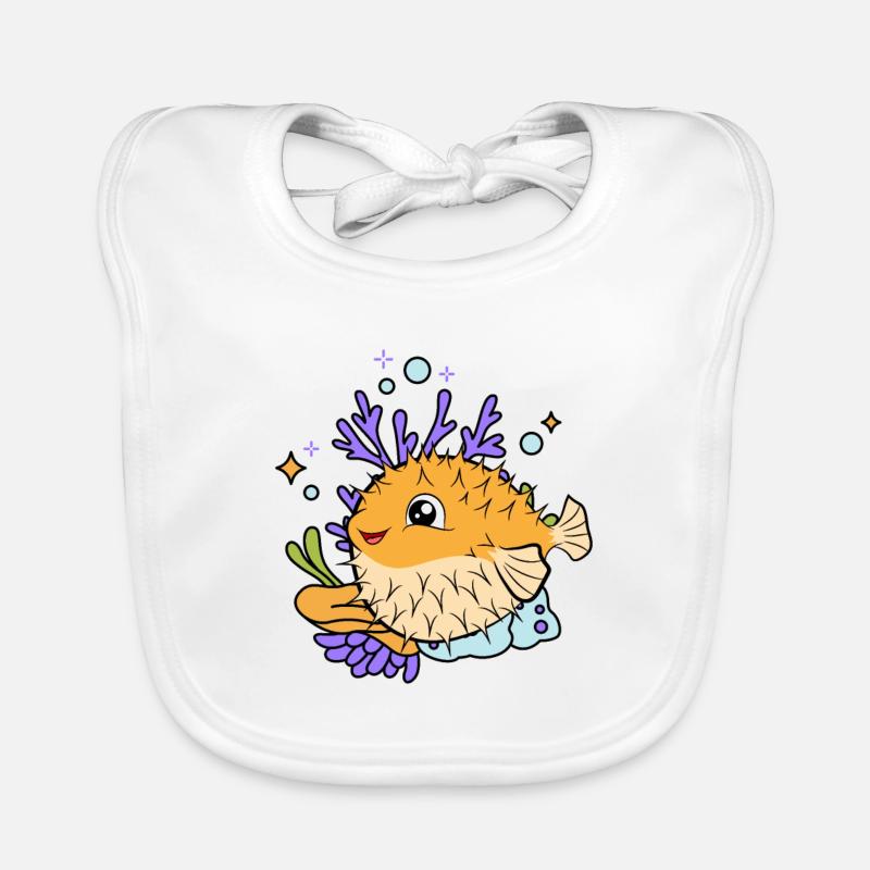 Puffer fish by The Manzanita´s Baby Bio-Lätzchen