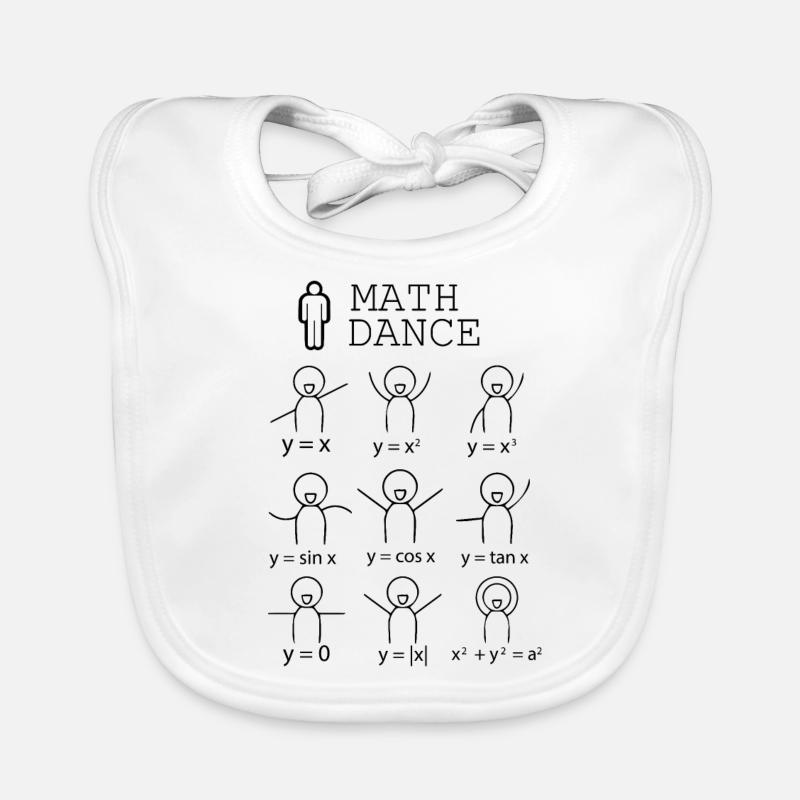 Math dance Schule Geschenk Formel Beruf - Baby Bio-Lätzchen - Weiß