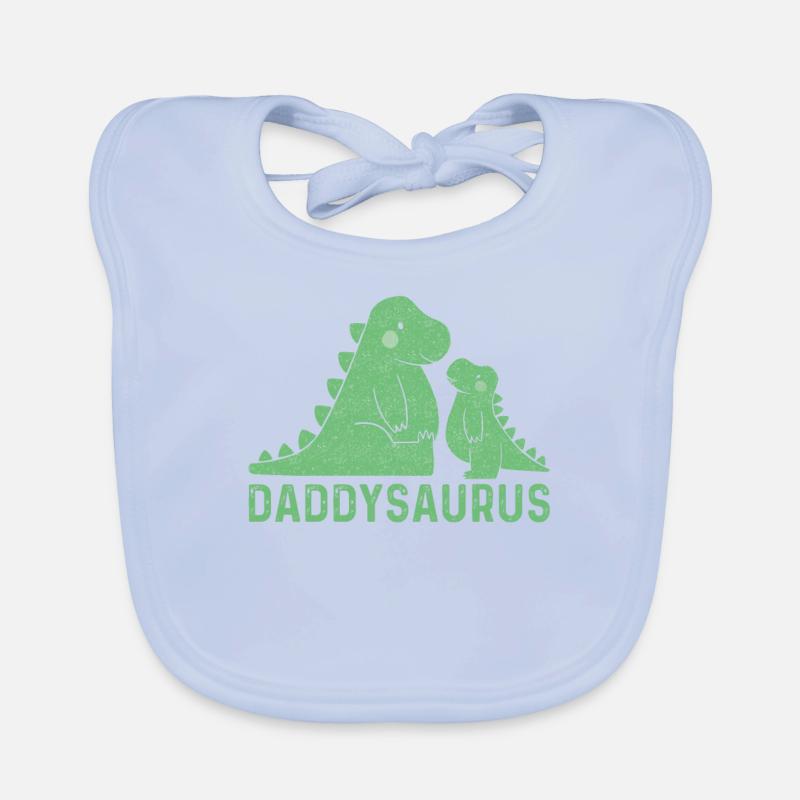 Daddysaurus Rex Funny Dad Gift Organic Baby Bibs