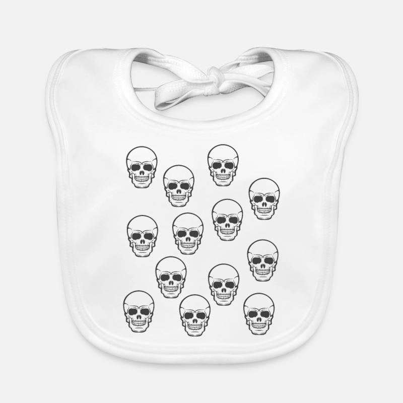 SkullsTotenkopf Totenköpfe Baby Bio-Lätzchen