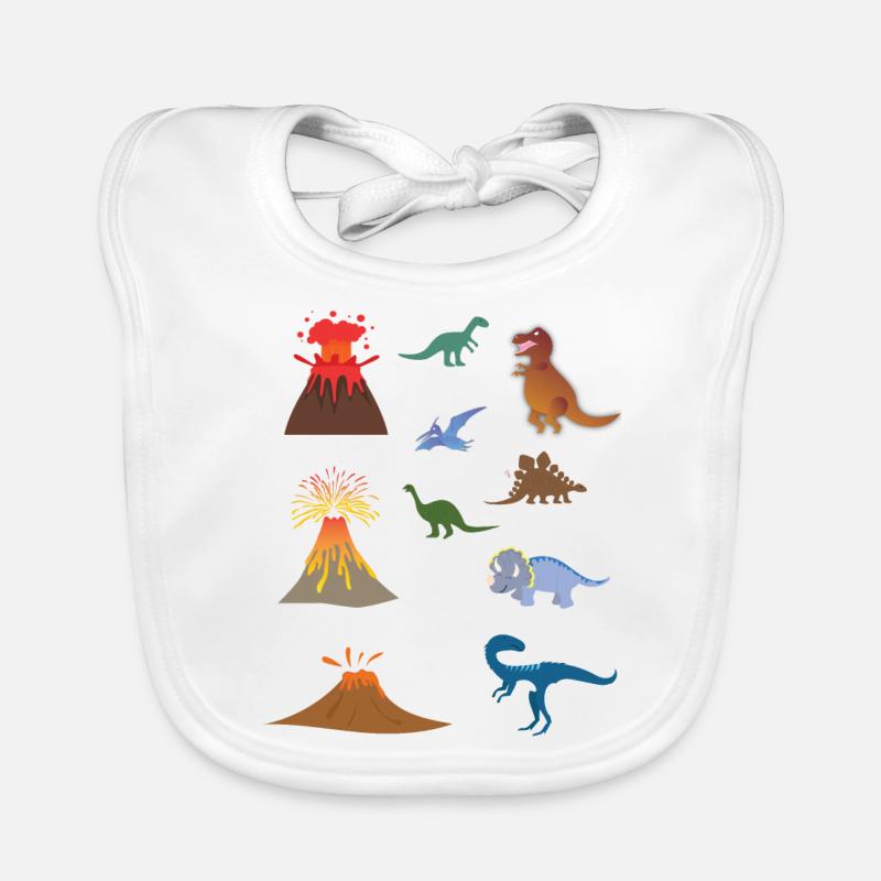 Dinosaurier-Vulkan-Pack Baby Bio-Lätzchen