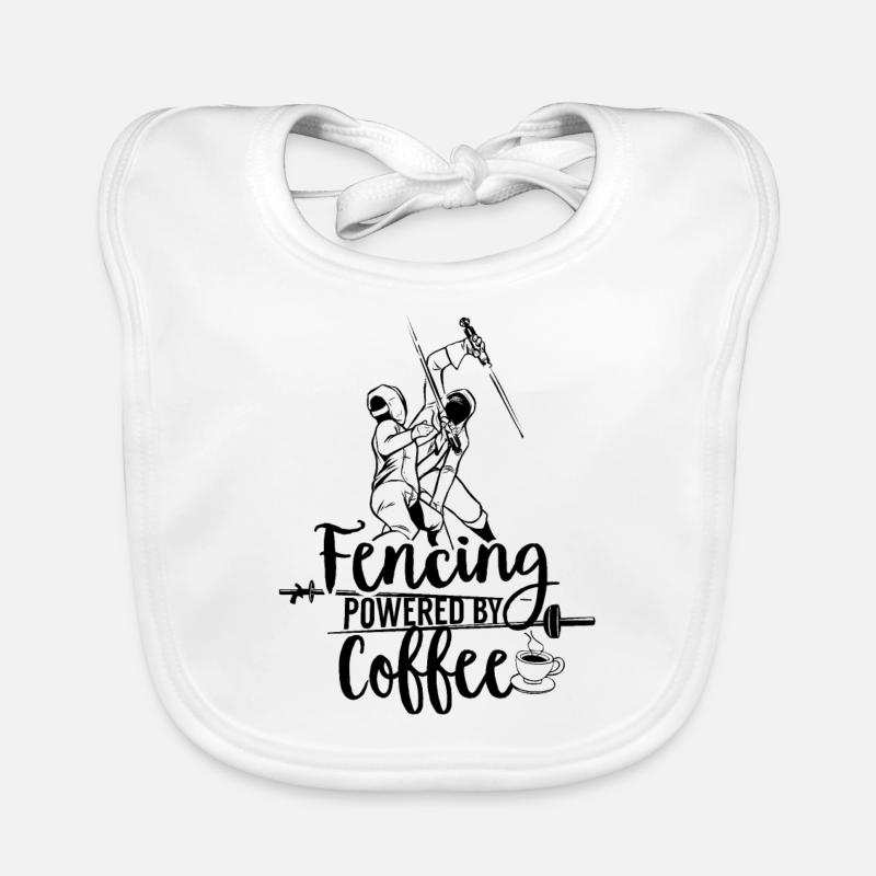 Fechten Angetrieben Durch Kaffee Degen Fechter Baby Bio-Lätzchen
