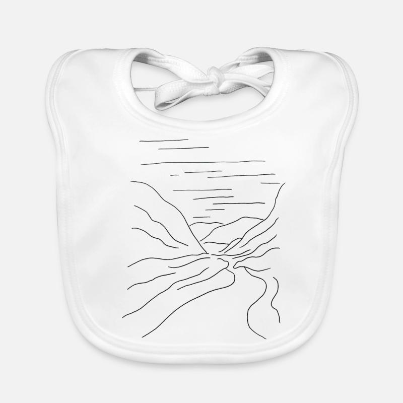 Mountain valley with river Organic Baby Bibs