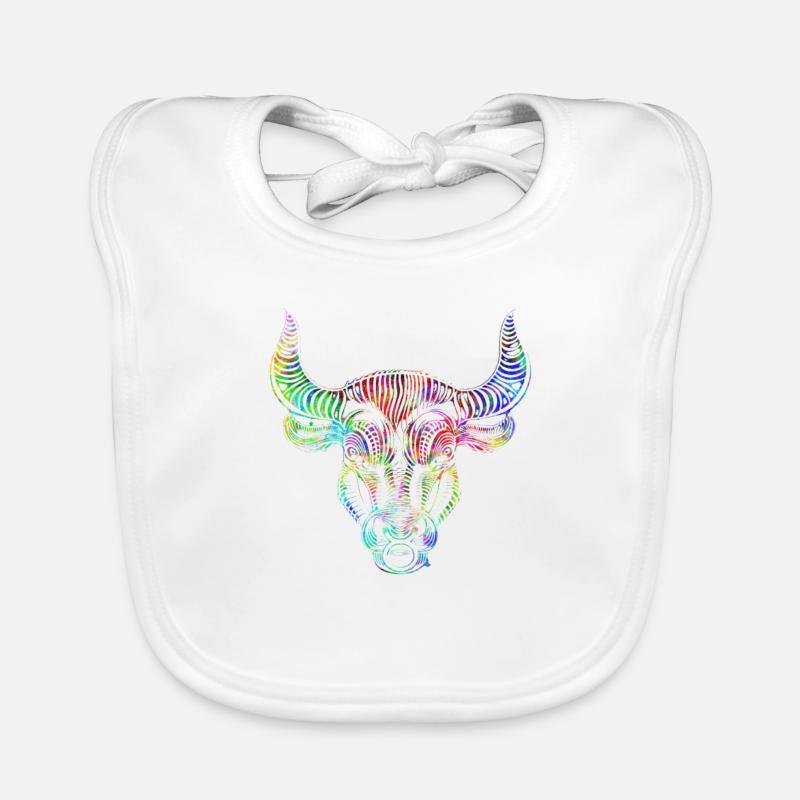 Psychedelisches Sternzeichen Stier Baby Bio-Lätzchen