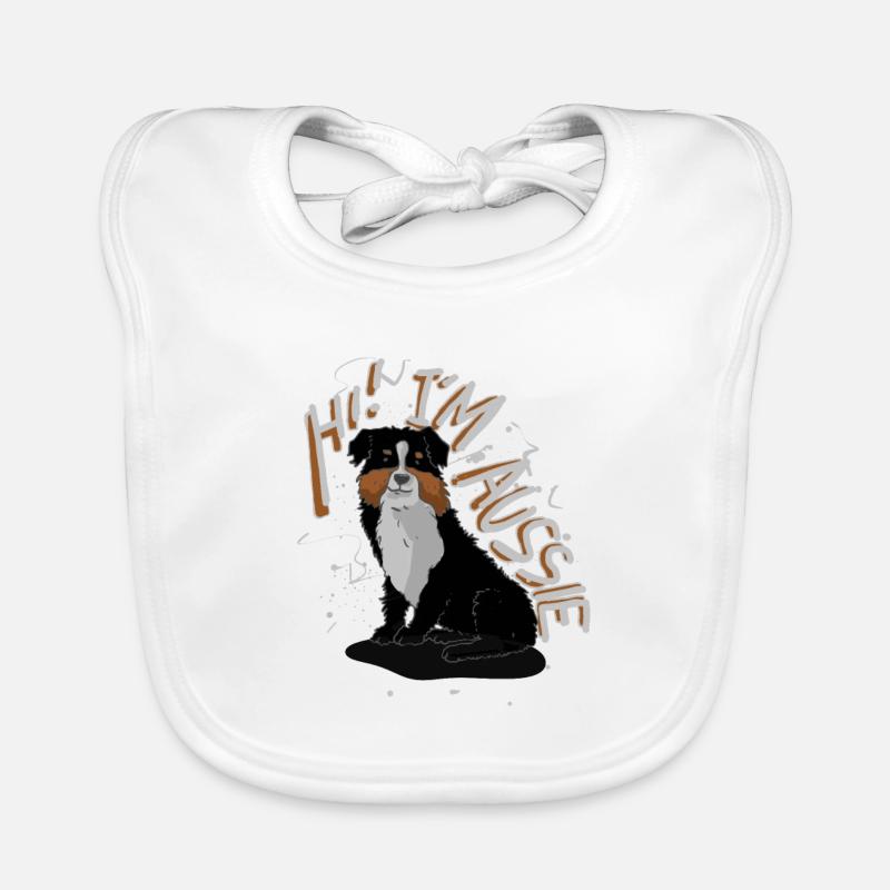 I'm A Aussie Australian Shepard Dog Organic Baby Bibs