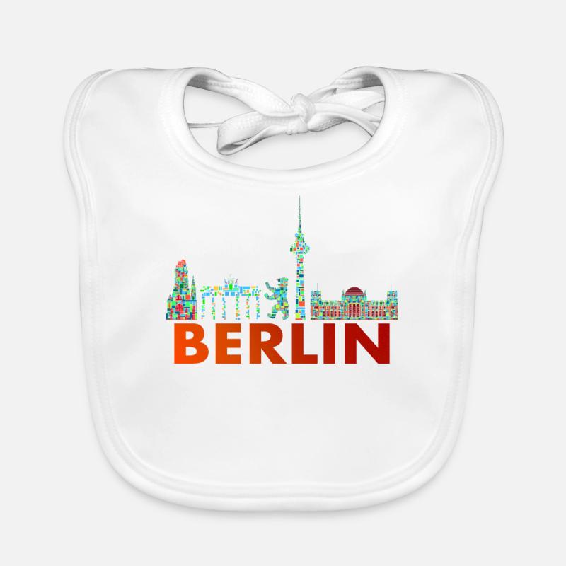 Berlin Skyline Design - TV Tower Organic Baby Bibs