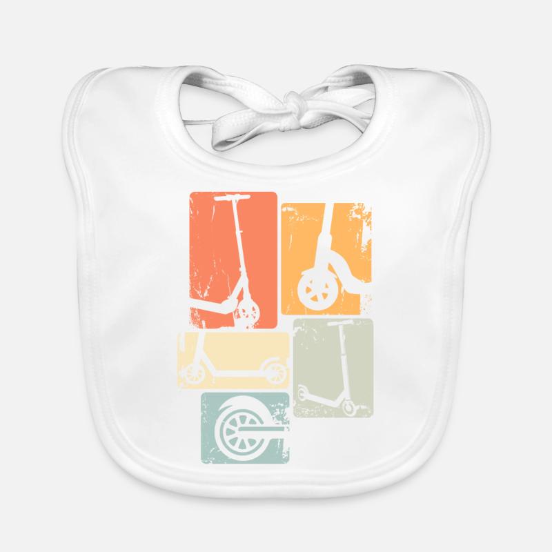 Scooter Roller Stunt Retro Tretroller Baby Bio-Lätzchen