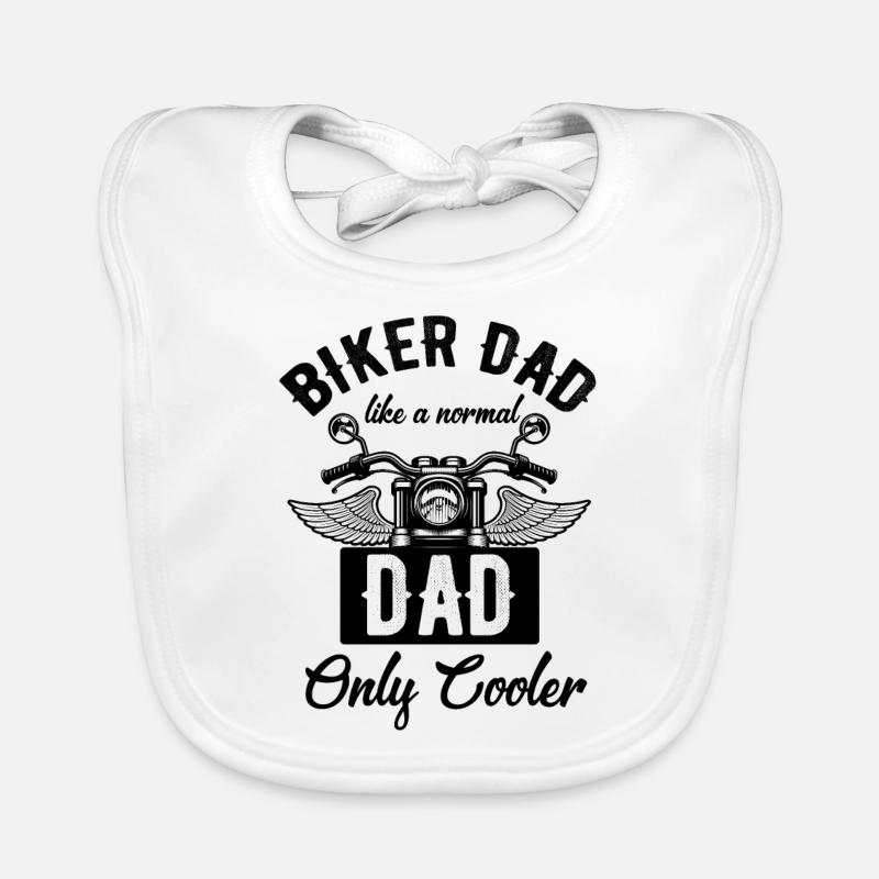 Biker Papa Comme Un Papa Normal Juste Cooler Bavoir bio Bébé