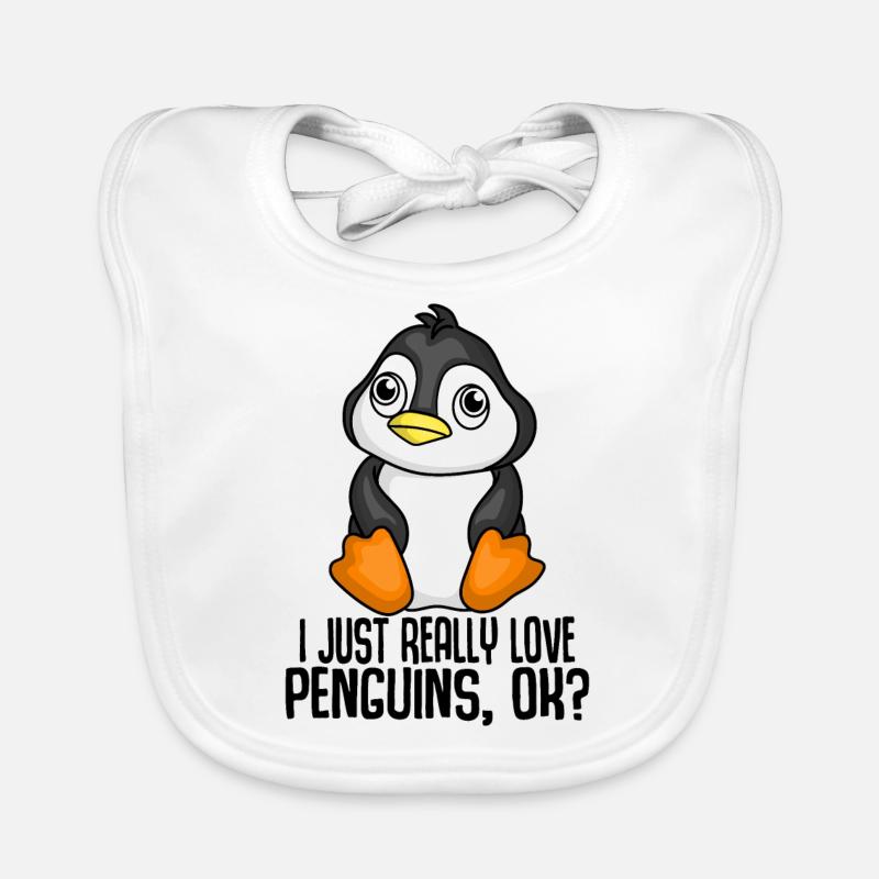 Pingouin Pôle Sud Antarctique Drôle de sort Cadeau Bavoir bio Bébé
