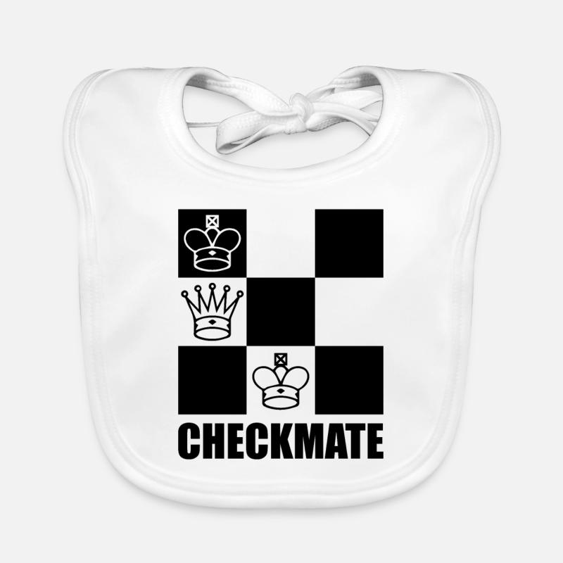 Checkmate Sport Échecs Maître d’échecs de la pensée Bavoir bio Bébé
