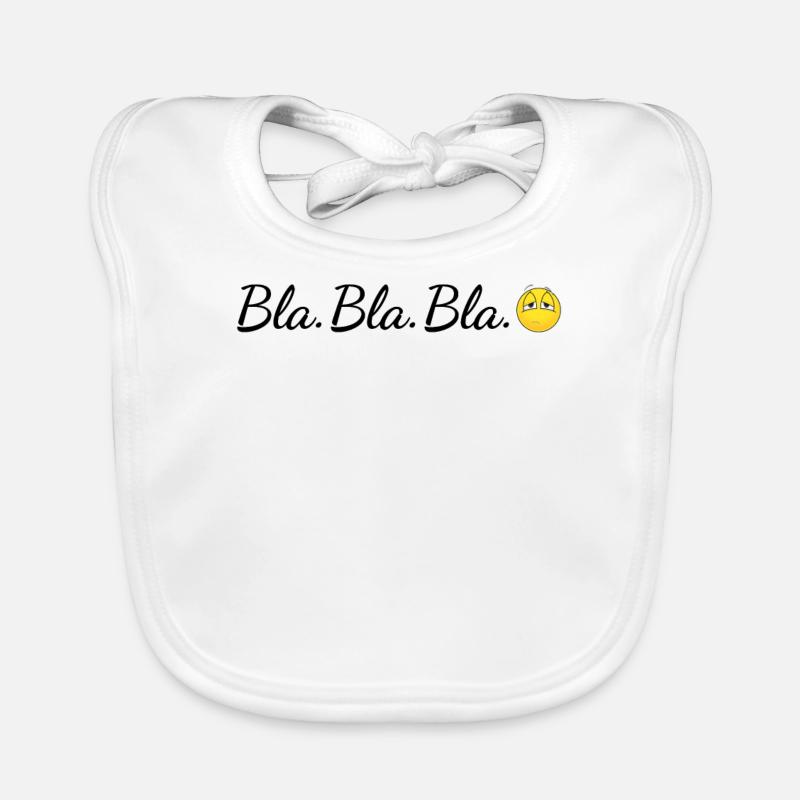 Blah Blah Blah Blabla bla - Bavoir bio Bébé - blanc
