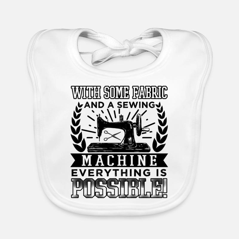 Avec Some Fabric Et A Sewing Machine Bavoir bio Bébé
