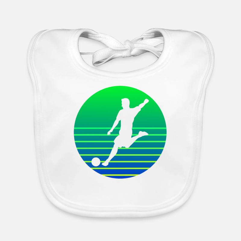 Fußballer Sunset Logo Baby Bio-Lätzchen