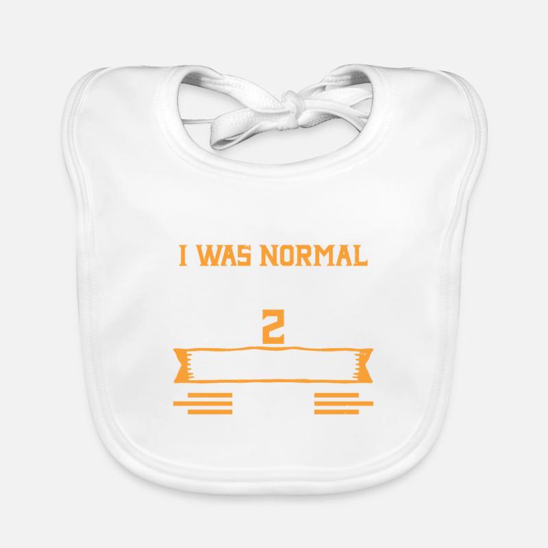I was normal 2 frenchies ago - Bavoir bio Bébé - blanc