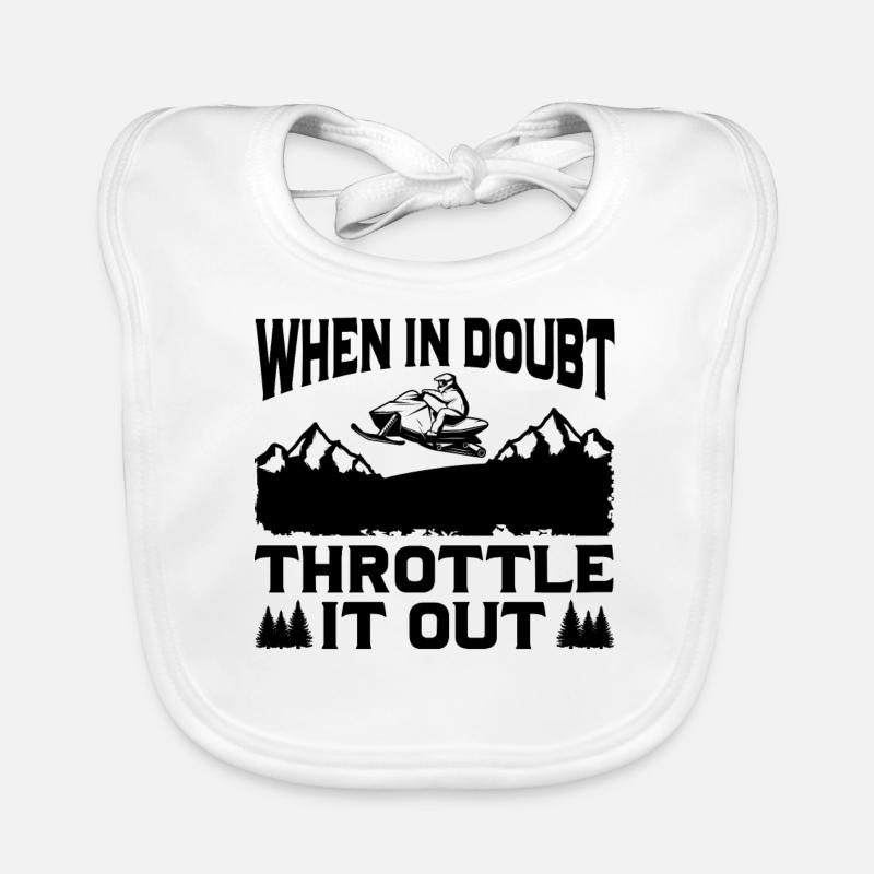 Snowmobile saying snowmobile snowmobile Organic Baby Bibs