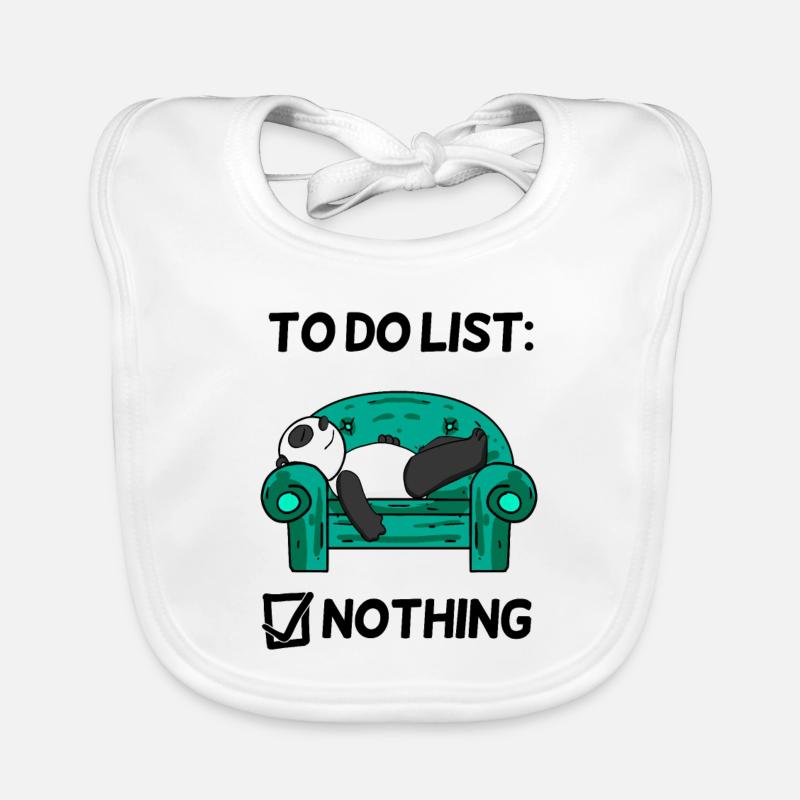 To do list Nothing - Panda Relaxation Bavoir bio Bébé