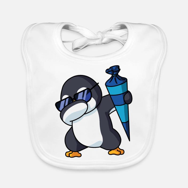 Scolarisation Pingouin Dabbing sac d’école Pingouin Bavoir bio Bébé