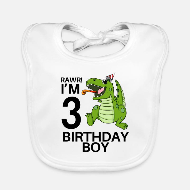 3e anniversaire - 3 ans - Anniversaire d’enfant Bavoir bio Bébé