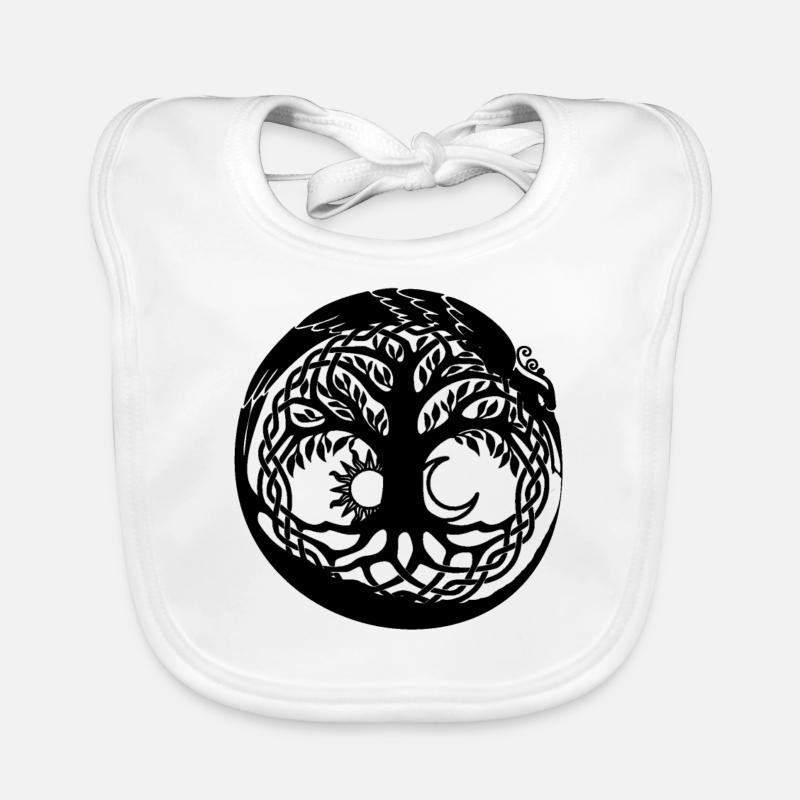 Celtic Ireland Viking Celtic Knot Pattern Tree Organic Baby Bibs