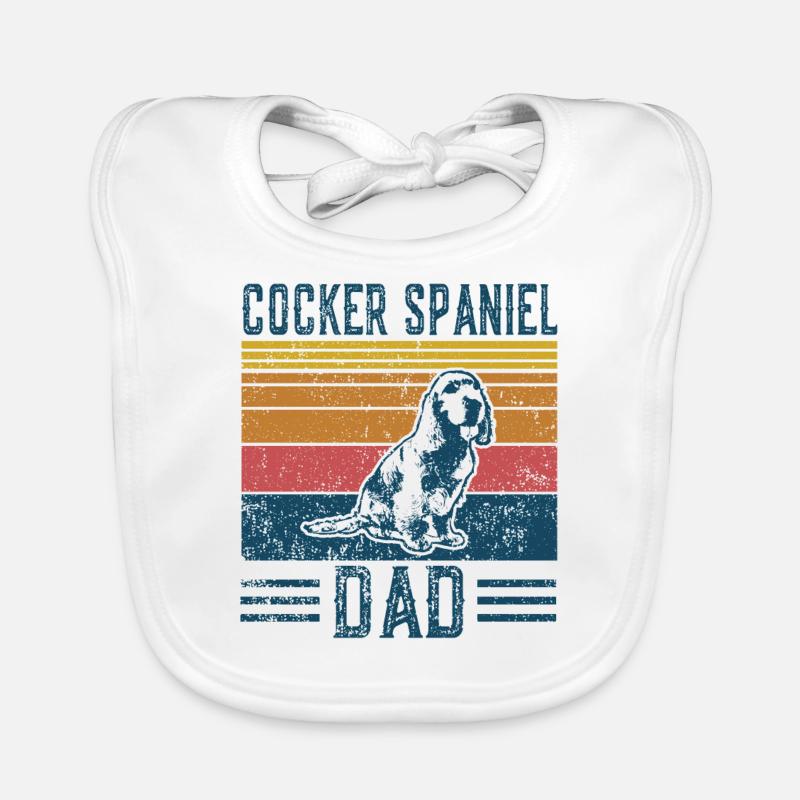 Hunde | Cocker Spaniel Papa - Vintage Cocker Baby Bio-Lätzchen
