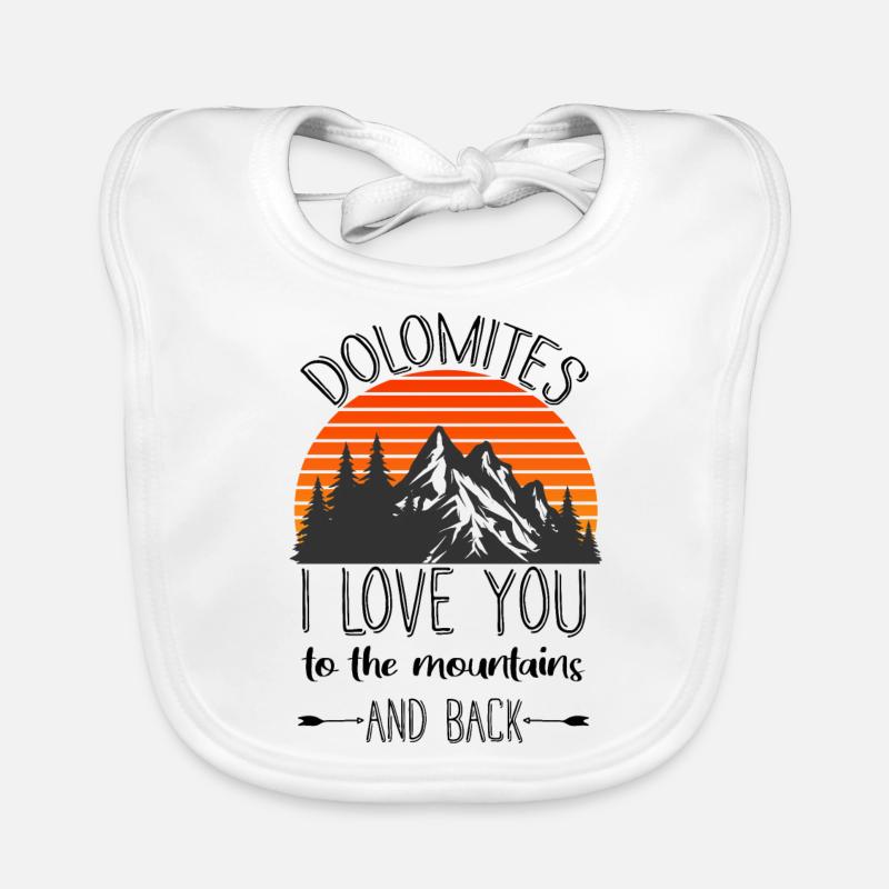Dolomites Alps Mountains Organic Baby Bibs