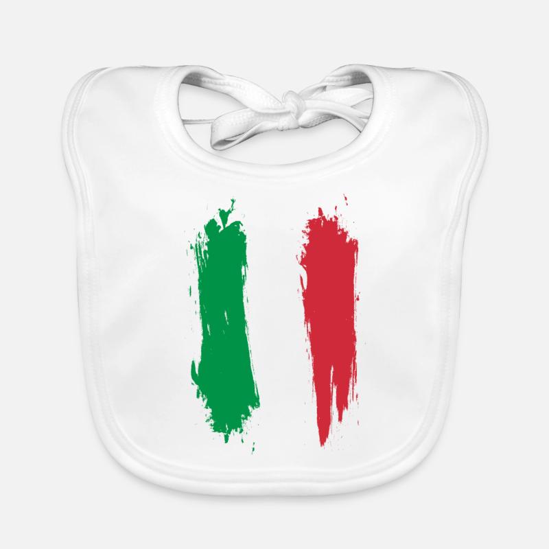 Italie - Bavoir bio Bébé - blanc