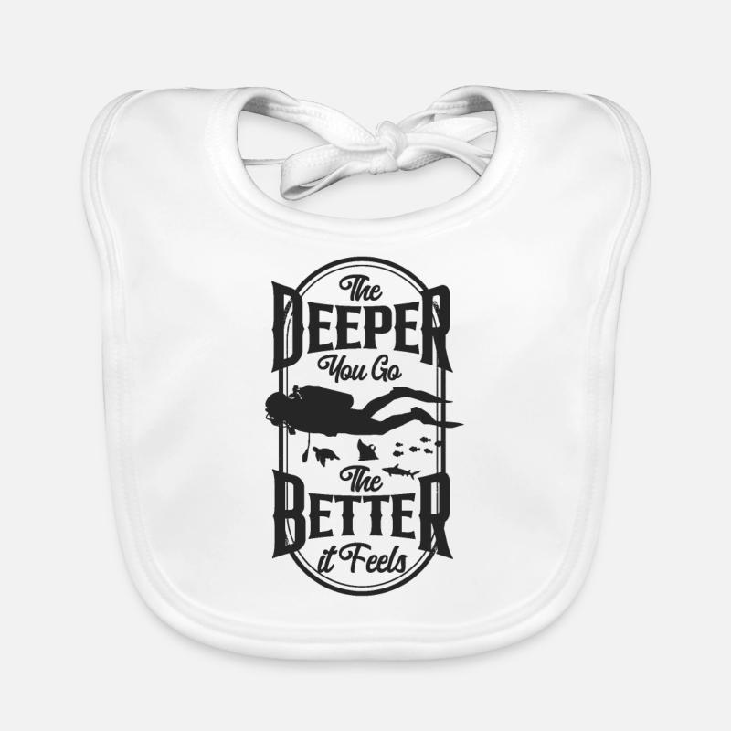 Scuba Diving Diver The Deeper You Baby Bio-Lätzchen