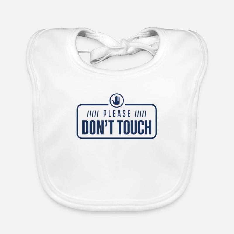 Please do not touch hands away fingers touch Organic Baby Bibs