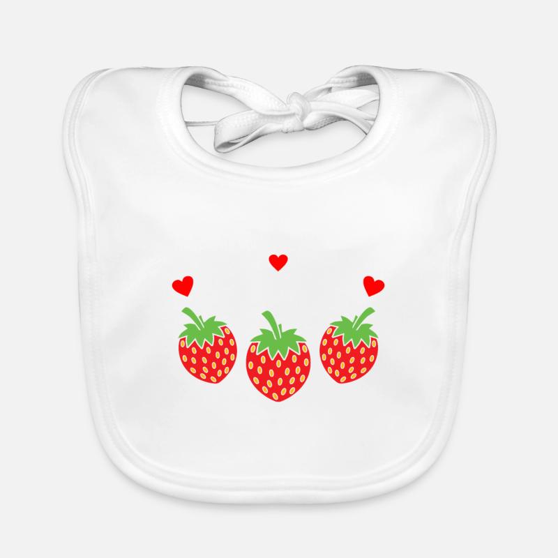Fraise Bavoir bio Bébé