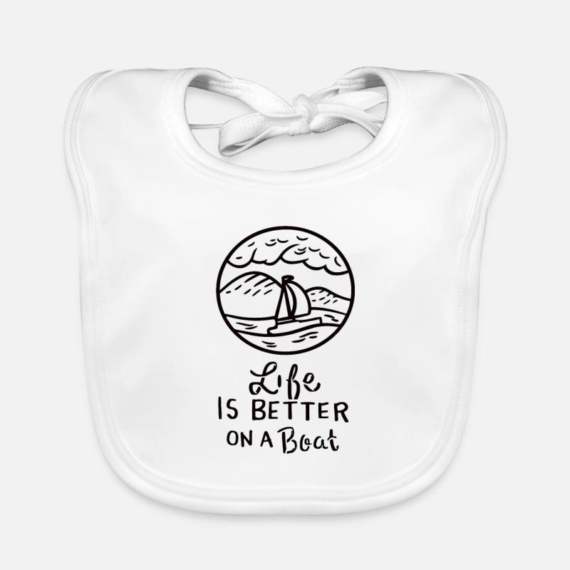 Sailing Sailing Boat Organic Baby Bibs