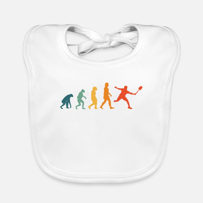 Federball Evolution Retro Badminton Baby Bio-Lätzchen
