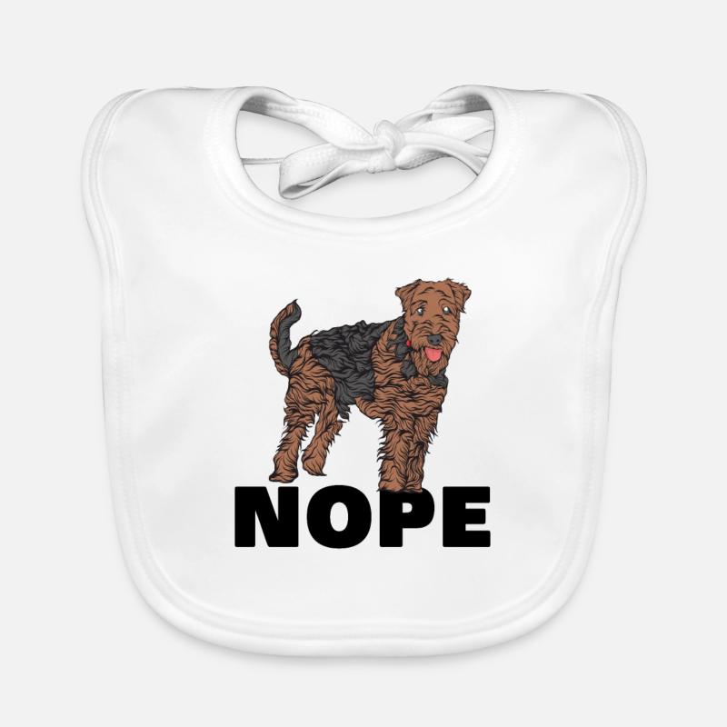 Airedale Terrier - Baby Bio-Lätzchen - Weiß