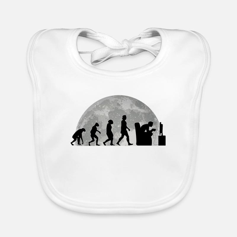 Gamer Evolution Moon Gaming Jeu vidéo Bavoir bio Bébé