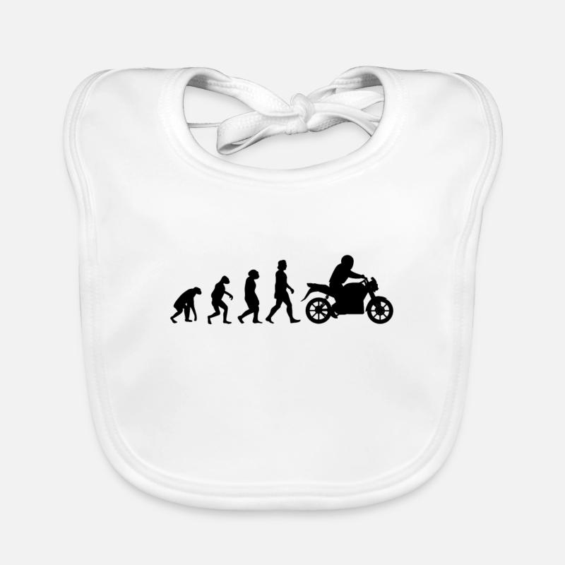 Motorradfahrer Evolution Motorrad Biker Baby Bio-Lätzchen
