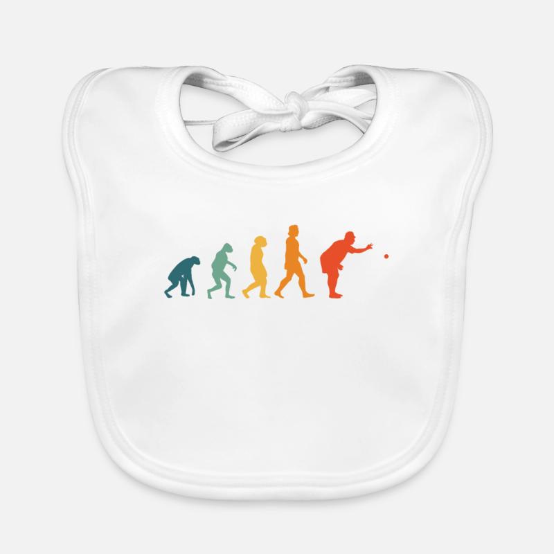 Boccia Evolution Retro Boule Petanque Baby Bio-Lätzchen