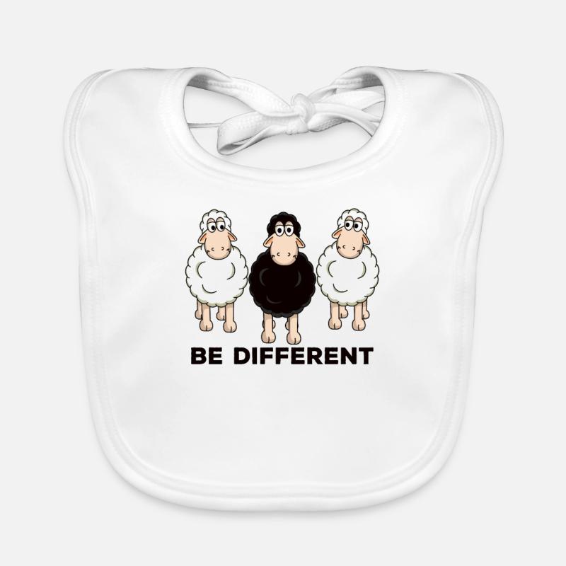 Schaf Schafe Be different Geschenk Baby Bio-Lätzchen